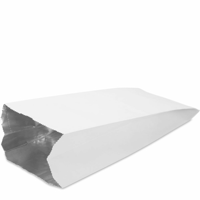 1/2 Gallon White Foil Lined Take Out Bags