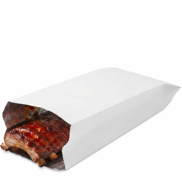 1/2 Gallon White Foil Lined Take Out Bags