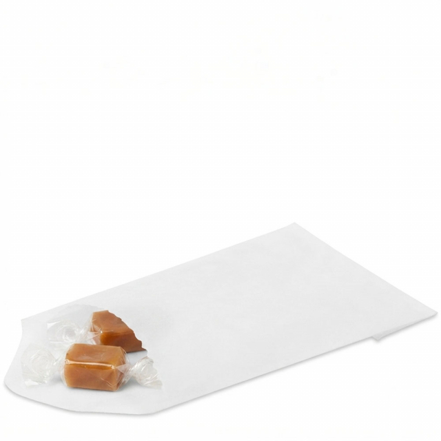 2 x 3.5 in. White Glassine Grease Resistant Bags