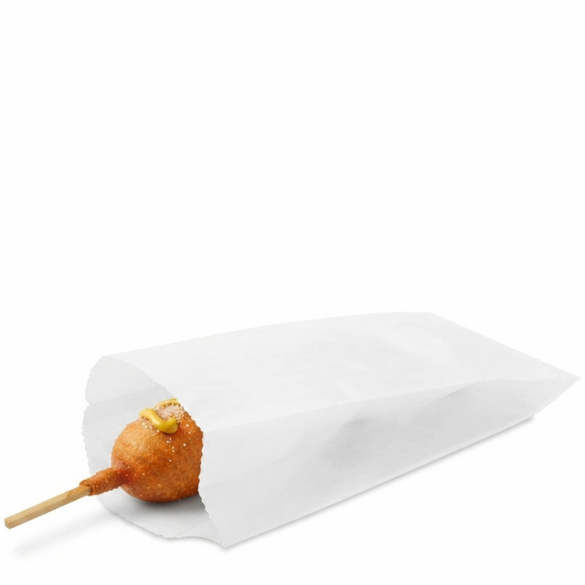 3.5 x 2.25 x 7.75 in. White Glassine Grease Resistant Bags