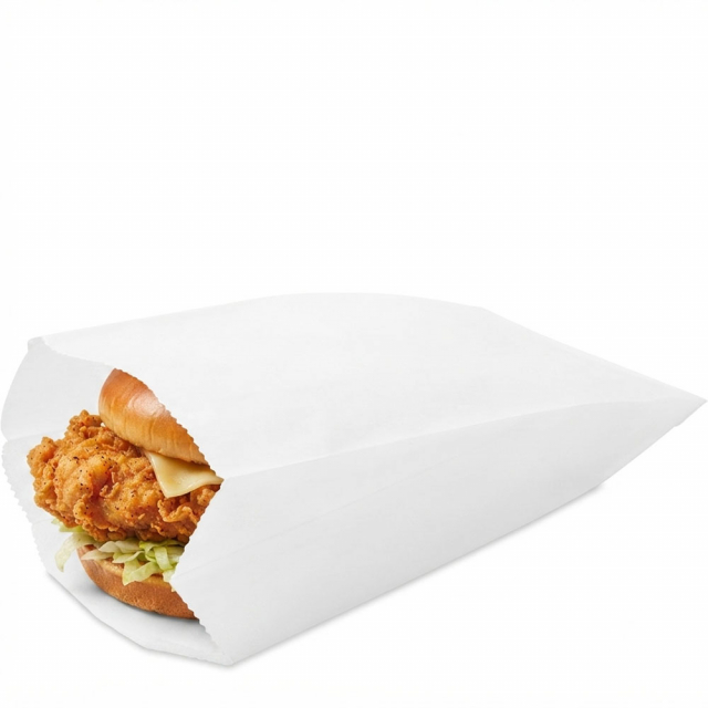 4 x 2.75 x 9 in. White Glassine Grease Resistant Bags
