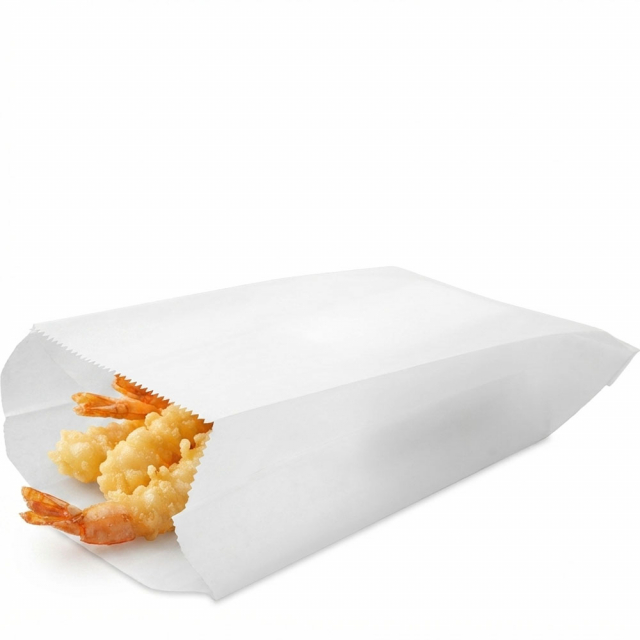 5 x 3.25 x 11 in. White Glassine Grease Resistant Bags