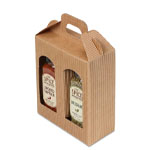 Jar Gift Box - Natural Textured Rib Window 2 - Spice / Seasoning Carrier