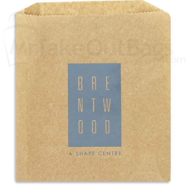 Natural Brown Kraft Grease Resistant Paper Sandwich Bags - 6 x 0.75 x 6.75"