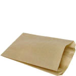 Large Natural Brown Kraft Grease Resistant Paper Sandwich Bags - 6 x 2 x 9"