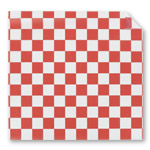 Red Check Design Wax Basket Liner 12 x 12"