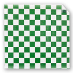 Green Check Design Wax Basket Liner 12 x 12"