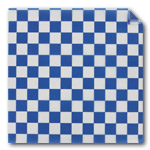 Blue Check Design Wax Basket Liner 12 x 12"