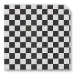 Black Check Design Wax Basket Liner 12 x 12"