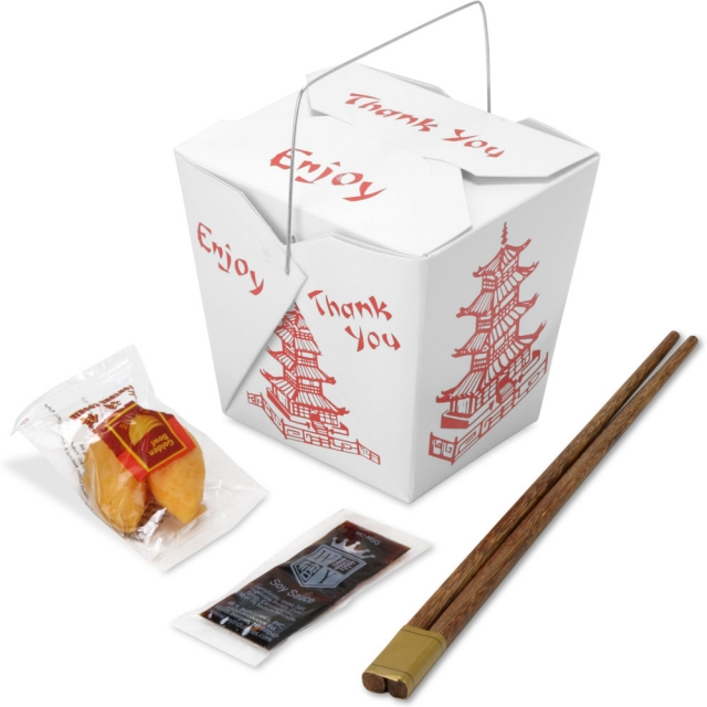 FoldPak Pagoda LARGE Chinese Take Out Boxes with Wire Handle