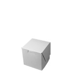 4 x 4 x 4" Matte White Individual Cupcake Bakery Boxes