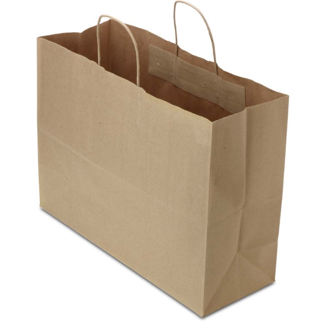 Brown Kraft Twisted Paper Handle Shopping Bags - 16 x 6 x 12 in.