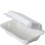 Hoagie Sandwich Compostable Clamshell Boxes - 9 x 6 x 3 in.