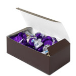 1/2 lb.  Chocolate Paper Candy Boxes - 5.5 x 2.75 x 1.75 in.