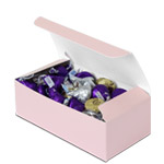 1/2 lb.  Pink Paper Candy Boxes - 5.5 x 2.75 x 1.75 in.