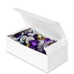 1/2 lb.  White Paper Candy Boxes - 5.5 x 2.75 x 1.75 in.