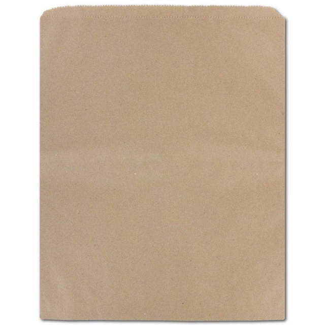 12" x 15" 100% Recycled Natural Brown Kraft Merchandise Bags