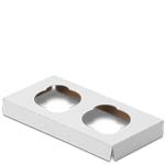 Regular Size Two-Cupcake Insert for 8 x 4 x 4" Cupcake Boxes: White
