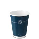 Blue Ripple Paper Coffee Cups - 12 oz.