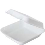 Sturdy Value Sugar Cane Clamshell Hinged Takeout Box - 8 x 8.5 x 2.75 in.