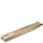 Wheat Print Baguette Window Panel Brown Kraft Paper Bread Bag - 4.5 x 2.5 x 28 in.