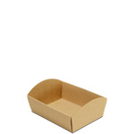 Natural Kraft E-Flute Cesto Tray - 5-1/8 x 3-3/4 x 2-1/2 in.
