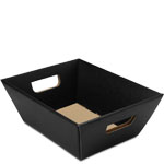 Black E-flute Market Totes - 10-1/4 x 8-1/4 x 4 in.