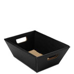 Black E-flute Market Totes -  8-1/4 x 6 x 3-1/4 in.