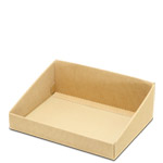 Natural Kraft E-Flute Hi Back Tray - 12-1/8 x 9-3/8 x 4-1/8 in.