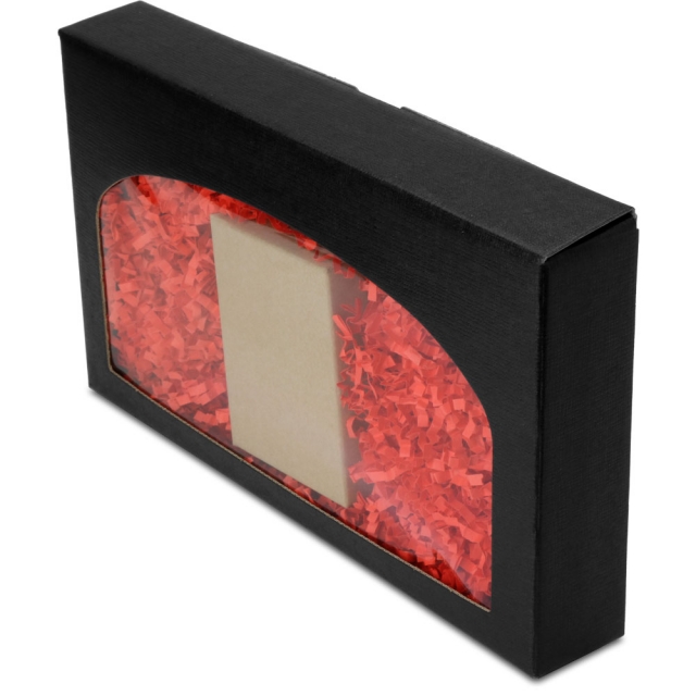 Nero Black Gift Box with Arched Window - 9 x 5-3/8 x 1-3/8 in.