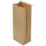 5 lb. Natural Brown Kraft Tin Tie Bags with Polypropylene Liner