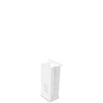 1/2 lb. White Gloss Window Tin Tie Bags with Polypropylene Liner