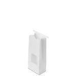 1 lb. White Gloss Window Long Tin Tie Bags with Polypropylene Liner