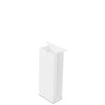 1 lb. White Gloss Long Tin Tie Bags with Polypropylene Liner