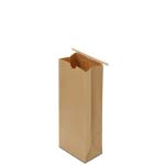 2 lb. Natural Brown Kraft Tin Tie Bags with Polypropylene Liner