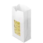 6 lb. Grease Resistant Paper Bakery Bags with Window - 6 x 3.5 x 11.125"