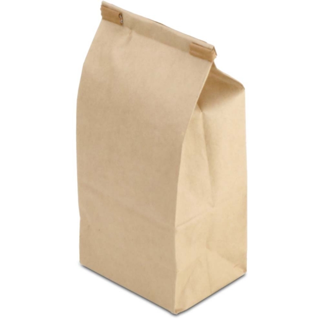 1/2 lb. Natural Brown Kraft Tin Tie Bags with Polypropylene Liner