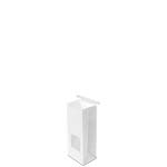 1/2 lb. White Gloss Window Coffee Bags - Polypropylene Lined