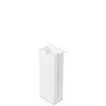1 lb. White Gloss Coffee Bags with Tin Tie Closure - Polypropylene Lined