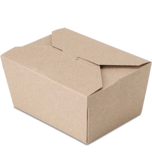 #1 Earth Coating 100% Recycled Brown Kraft Take Out Boxes