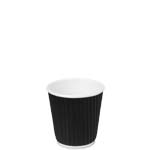 4 oz. Black Ripple Paper Coffee Cup