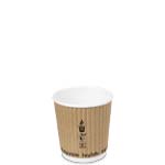 4 oz. Compostable Kraft Ripple Paper Coffee Cup