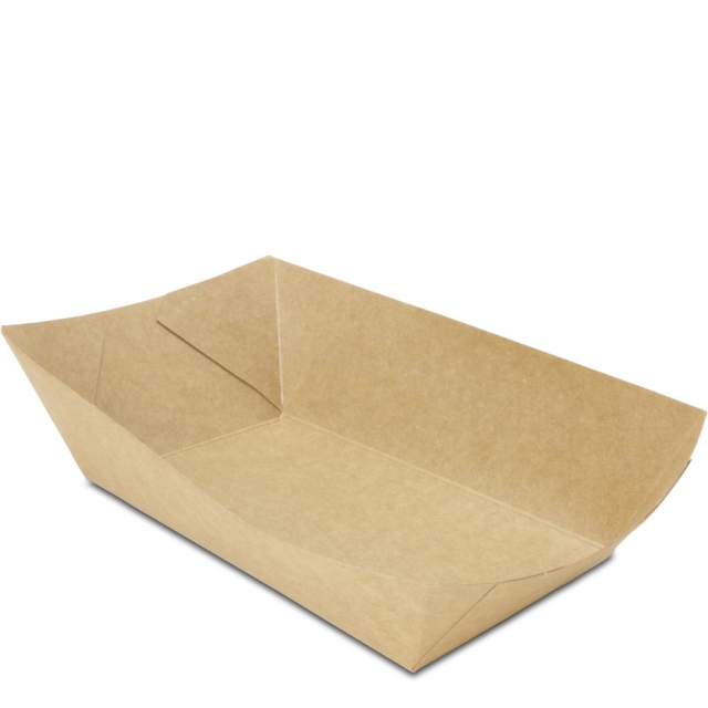 40 oz.  Brown Kraft Paper Food Trays