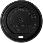Black Compostable Coffee Cup Lid for 8oz. Cups