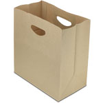 Brown Kraft Die Cut TakeOut Bag - 11 x 6.25 x 11.5 in.