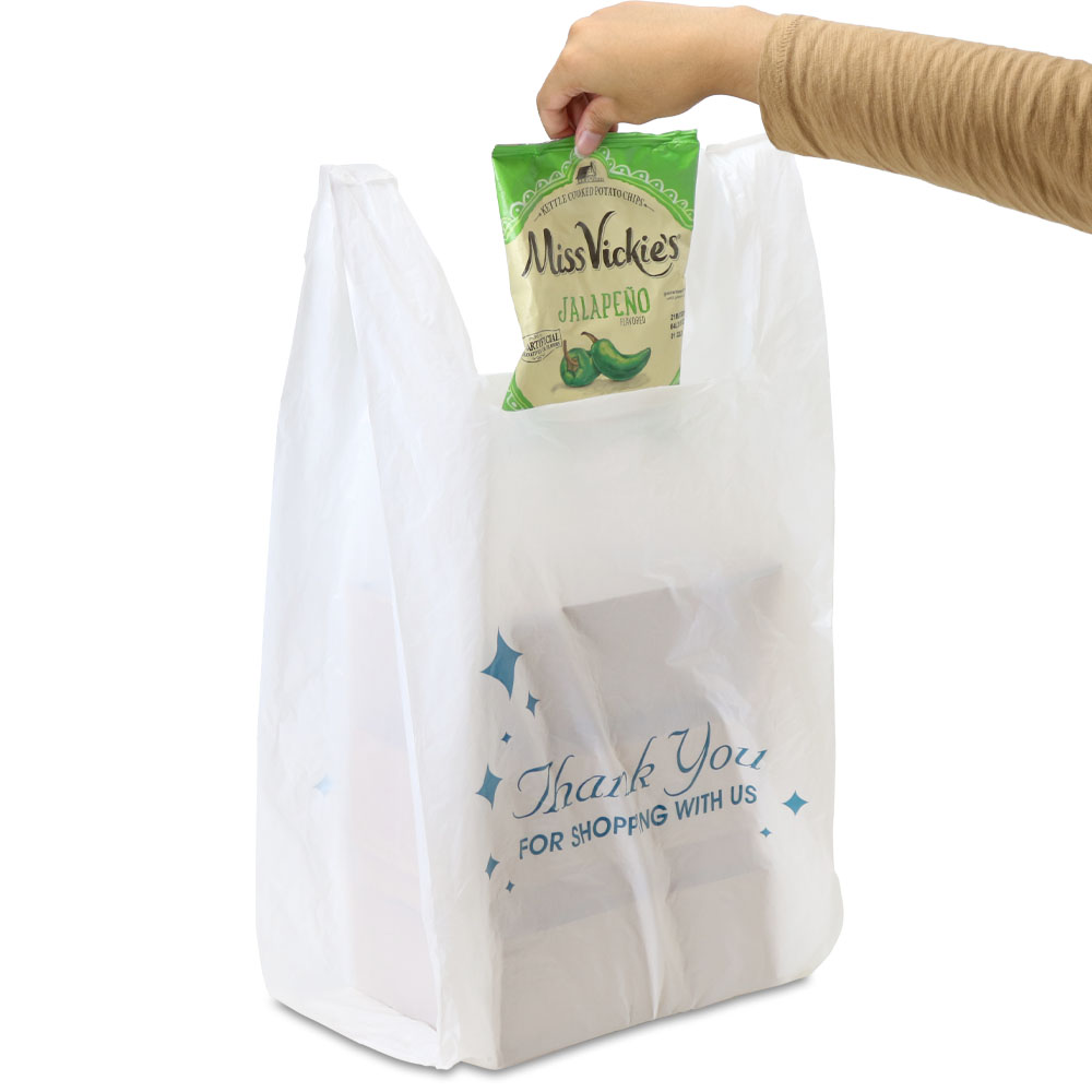 Plastic TShirt Bags for Carryout MrTakeOutBags