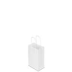 5 x 3.5 x 8 in. - White Paper Shopping Bags for Takeout