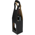 Nero Black Embossed Single Bottle Wine Carrier Boxes