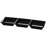 7.5 x 2.5 in. Black Tiny Treasure Three Section Tray