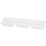 7.5 x 2.5 in. White Tiny Treasure Three Section Tray